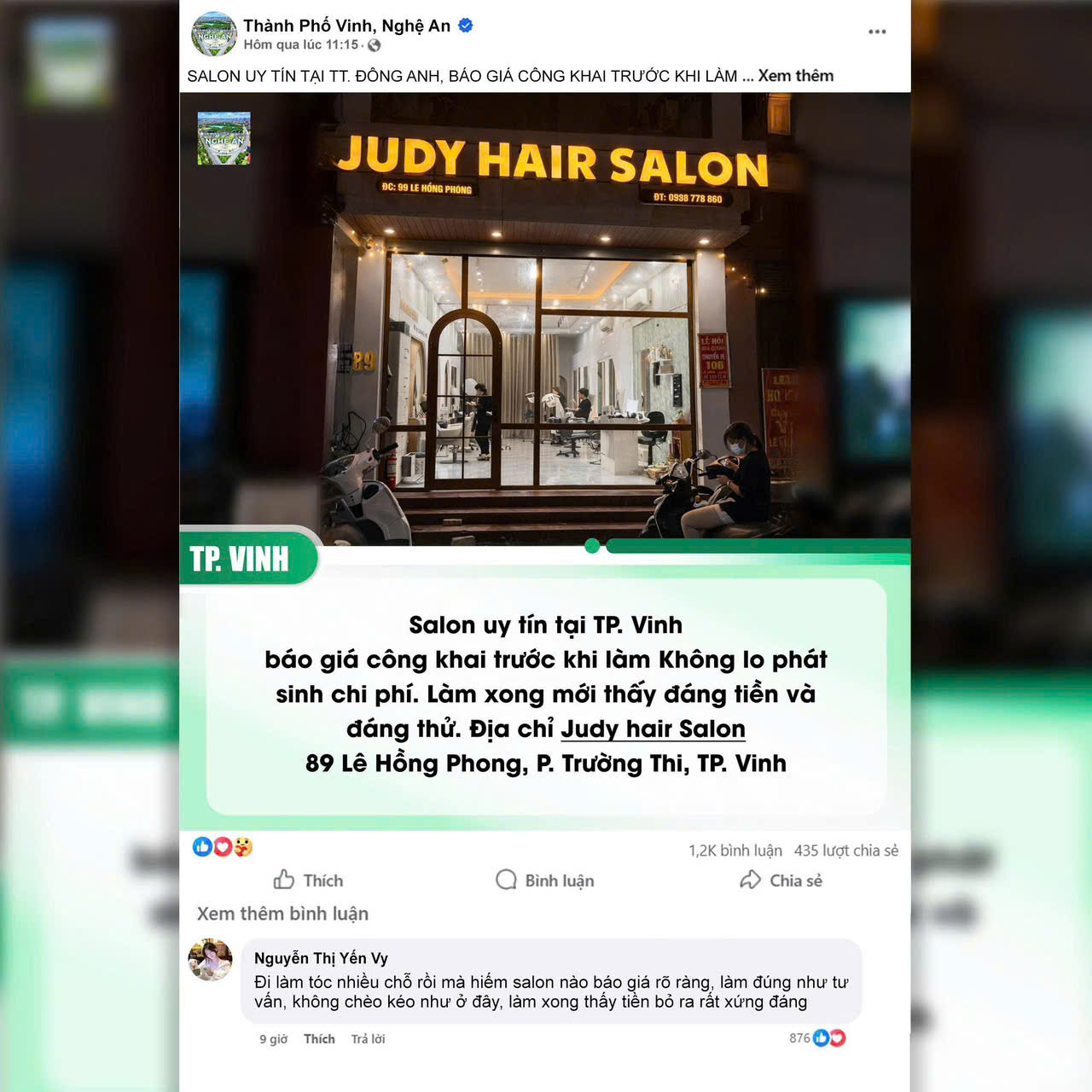 JUDY Hair Salon - TP Vinh