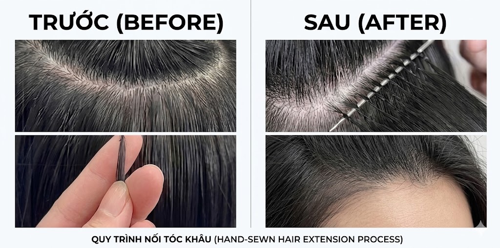 Kết quả nối tóc